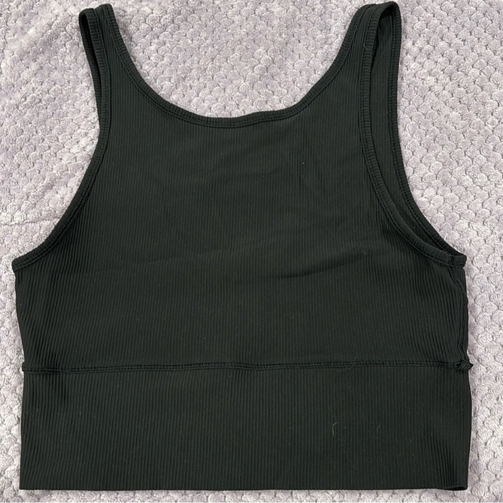 lululemon athletica Black Ribbed Crop Top